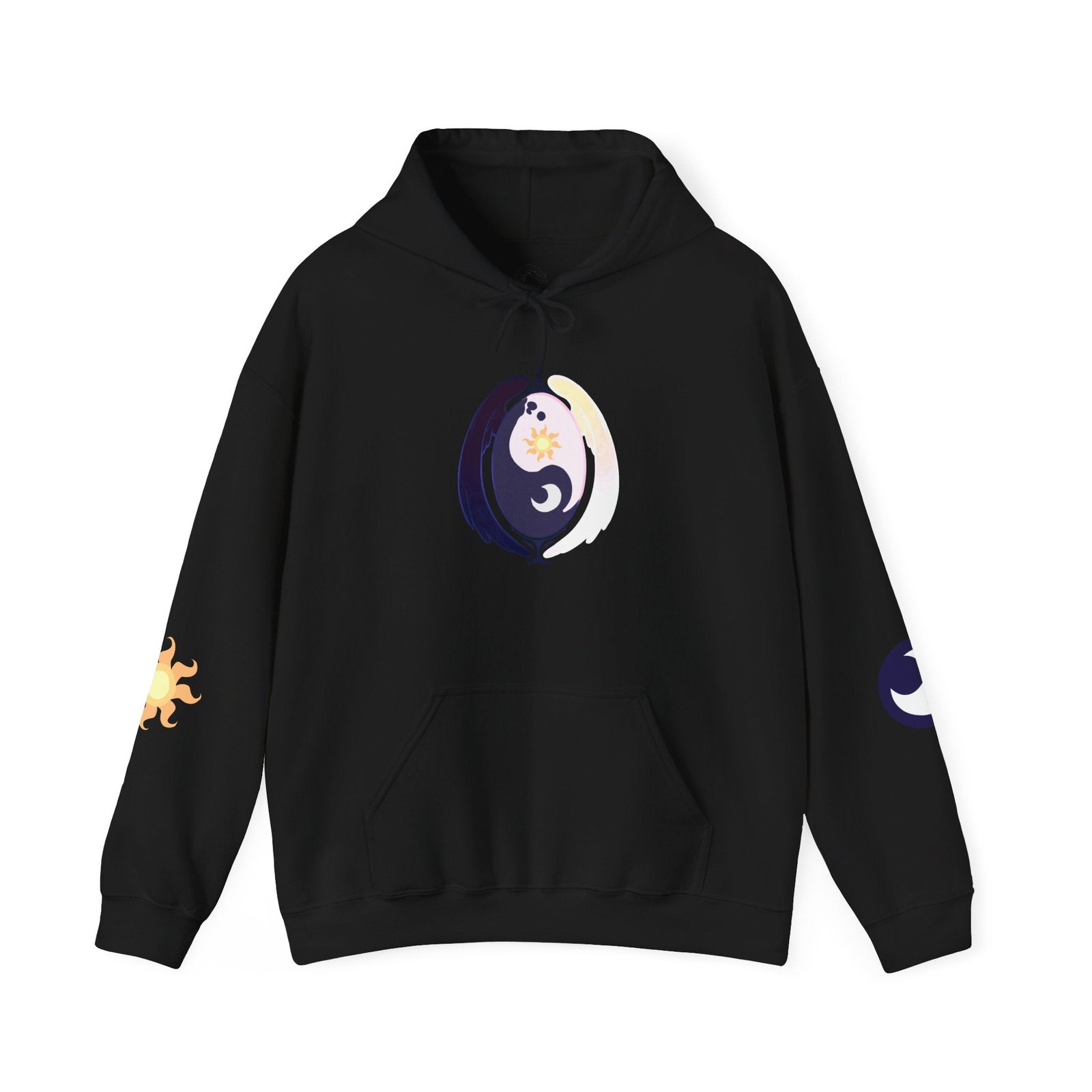Lunar Celestial Alicorn Hoodie | Royal Sisters Alt Gothic Moon Sun Unisex Sweatshirt