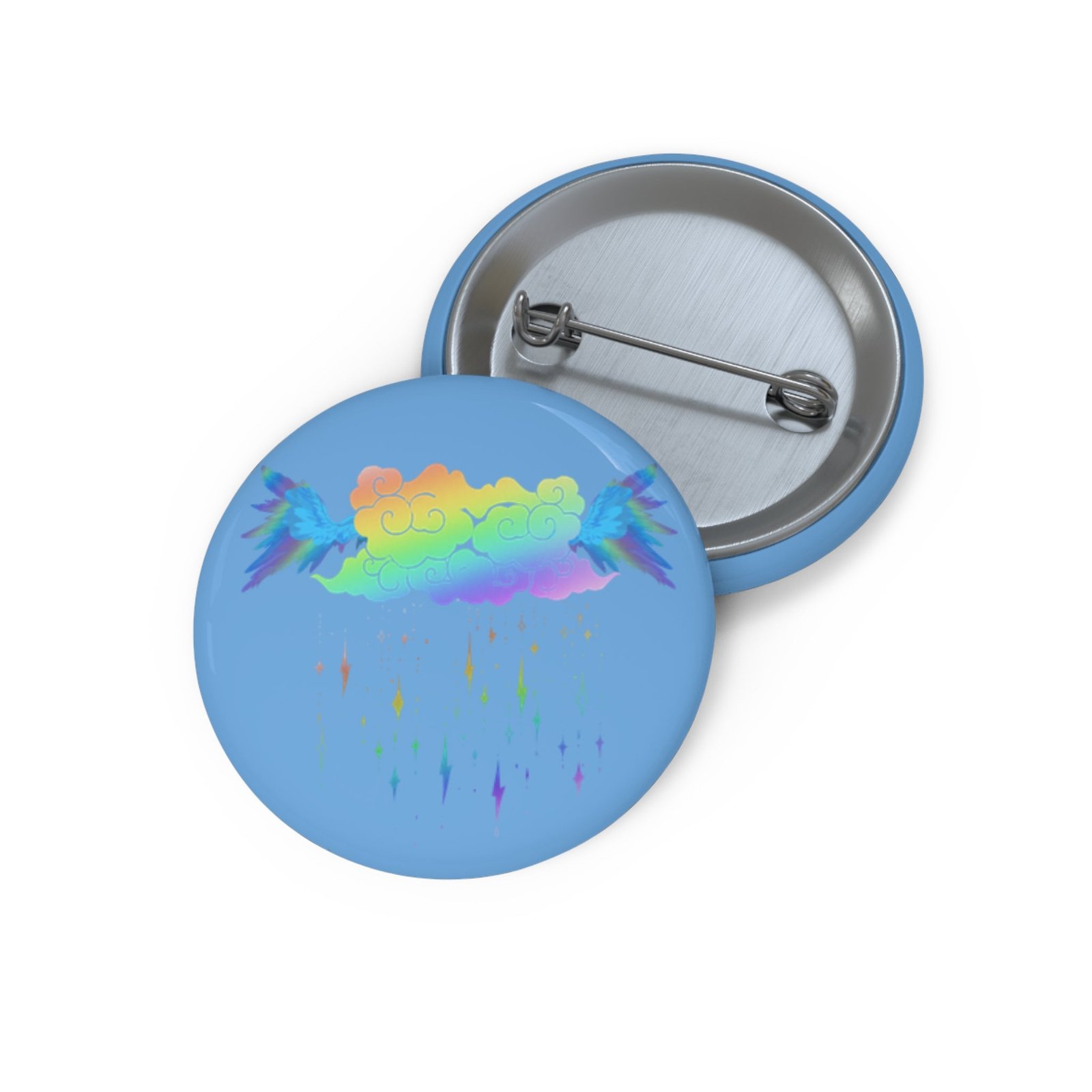 Rainboom Storm Cloud Button Pin | Fanart Accessory