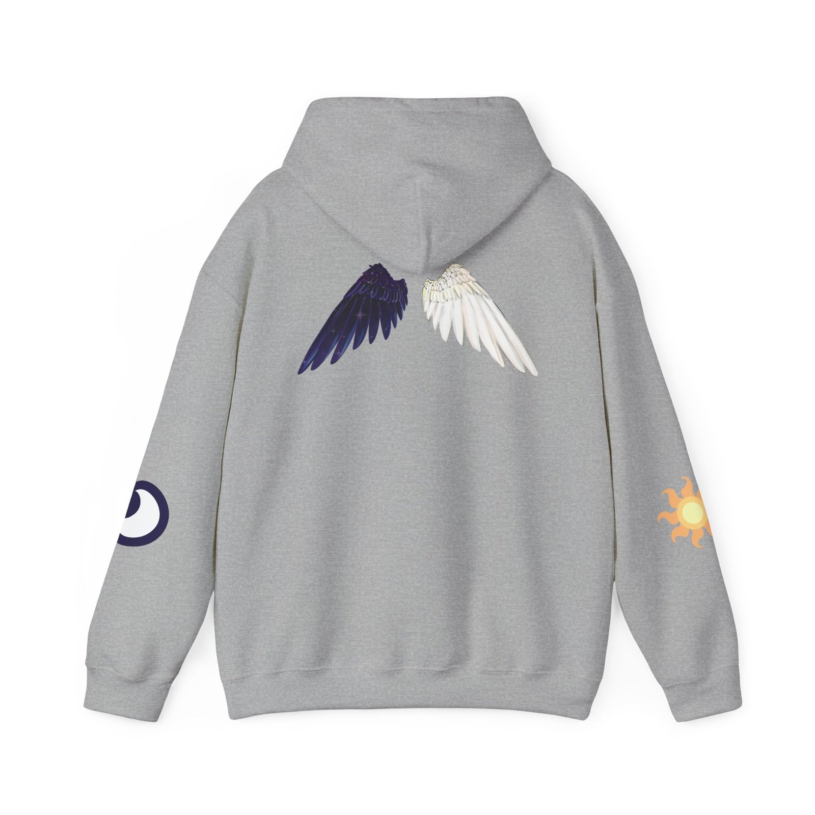 Lunar Celestial Alicorn Hoodie | Royal Sisters Alt Gothic Moon Sun Unisex Sweatshirt