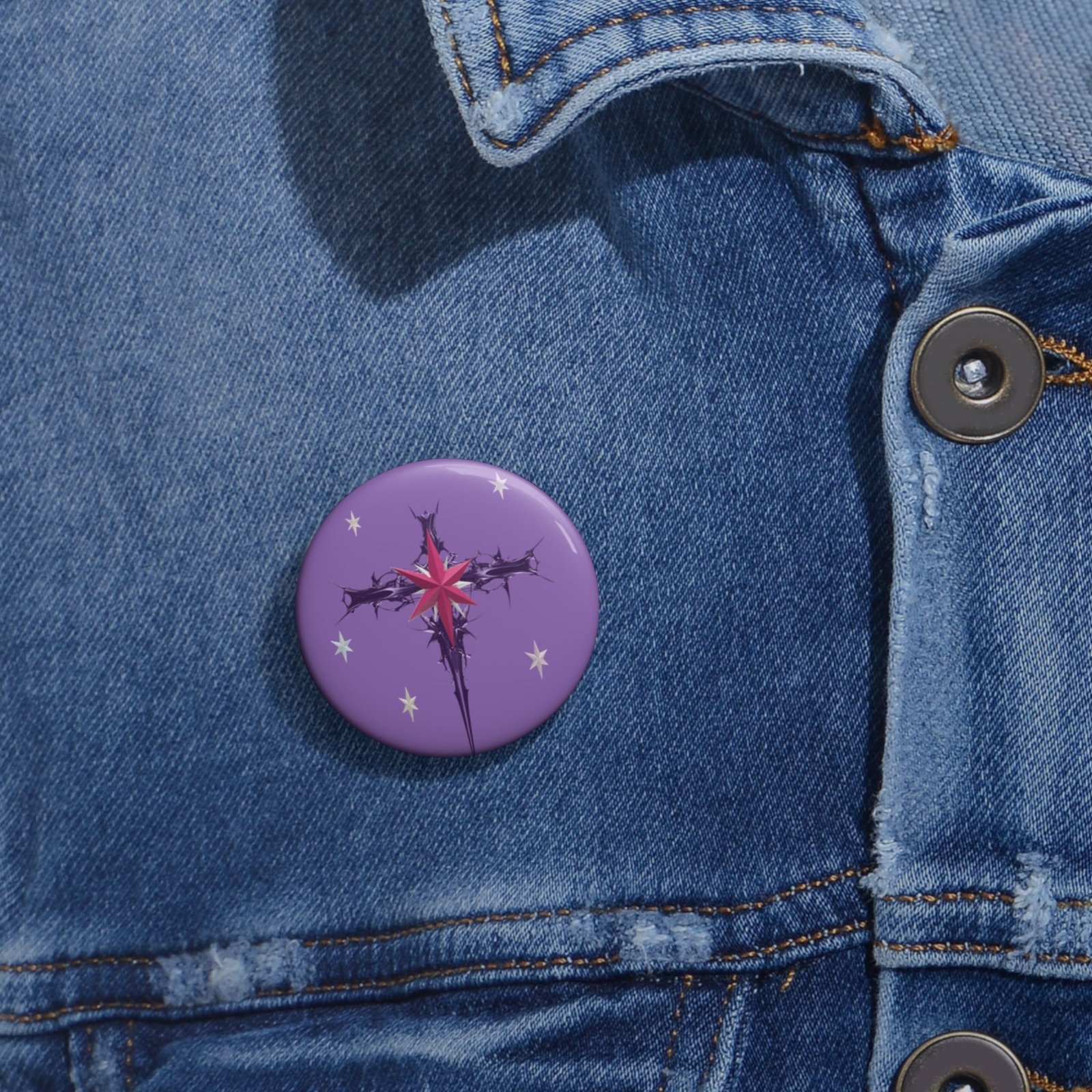 Sparkle Button Pin |Magic Fanart Accessory