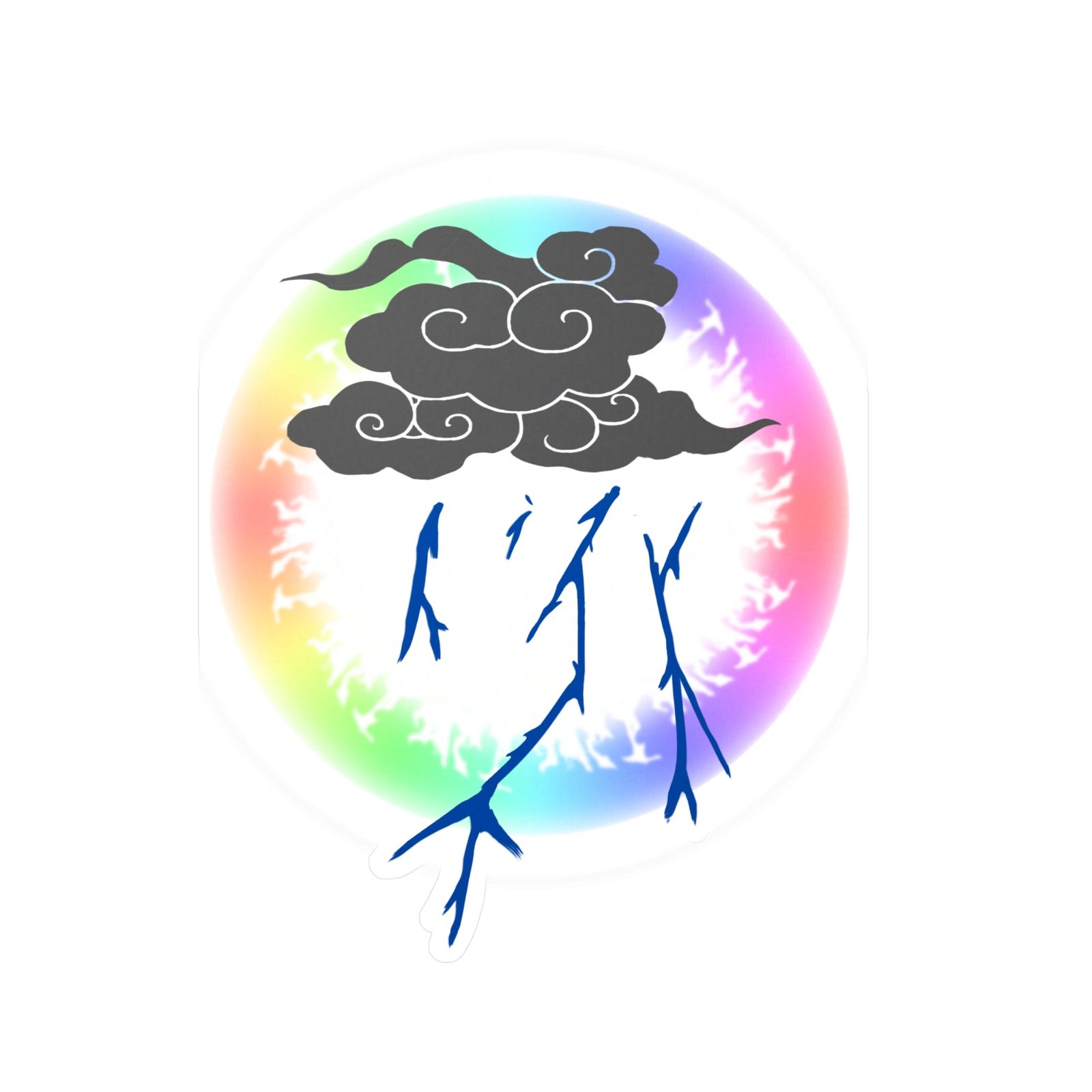Storm Cloud Rainbow Vinyl Sticker | Loyalty Decal