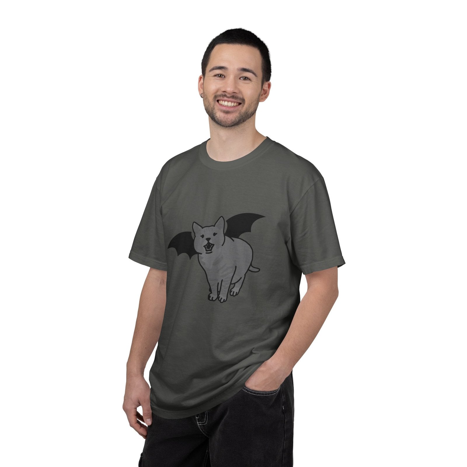 Bat Cat Unisex Tee | Gothic Alt Creature Graphic Tee