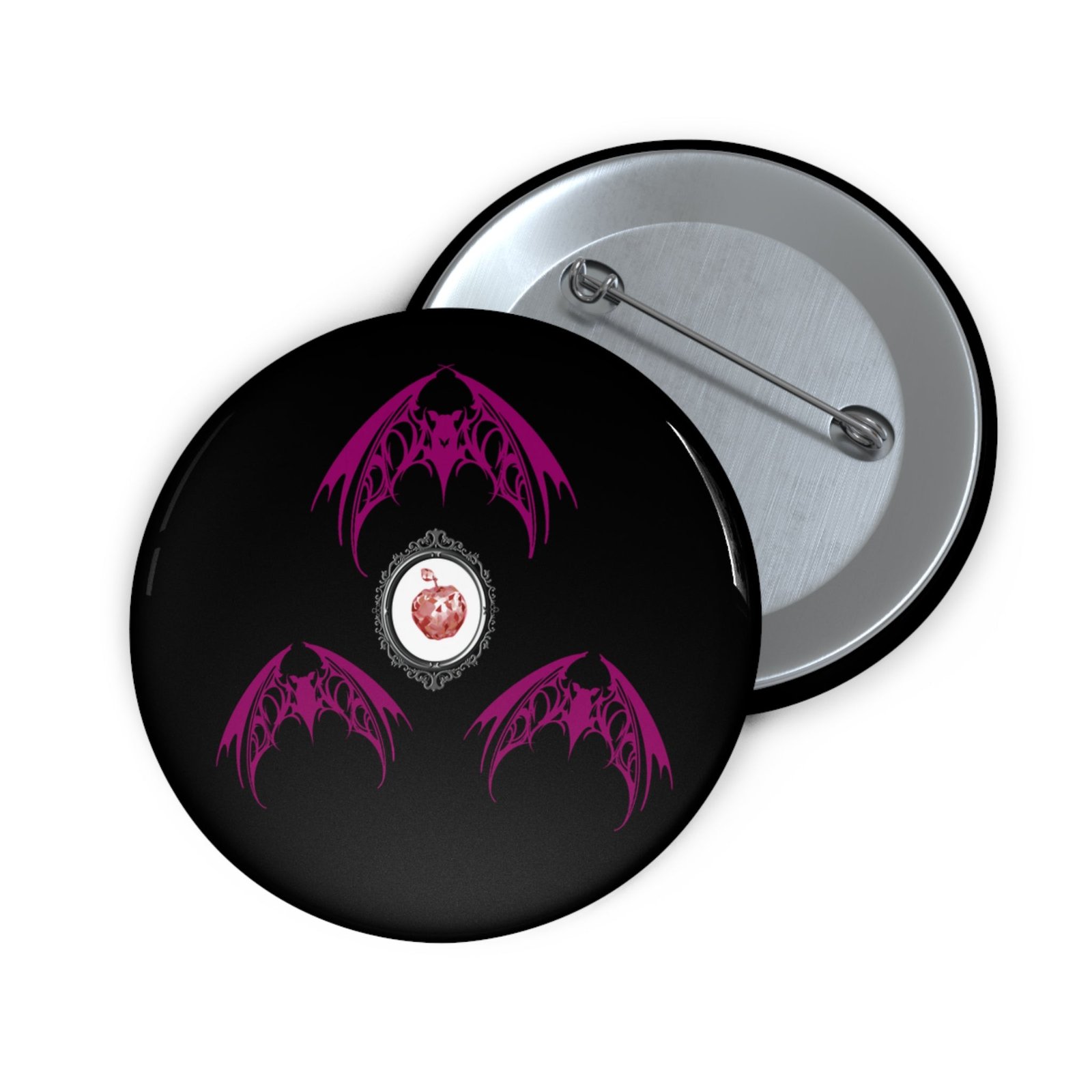 Fruit Bat Button Pin | Alt Emo Creature Bats! Fanart Accessory