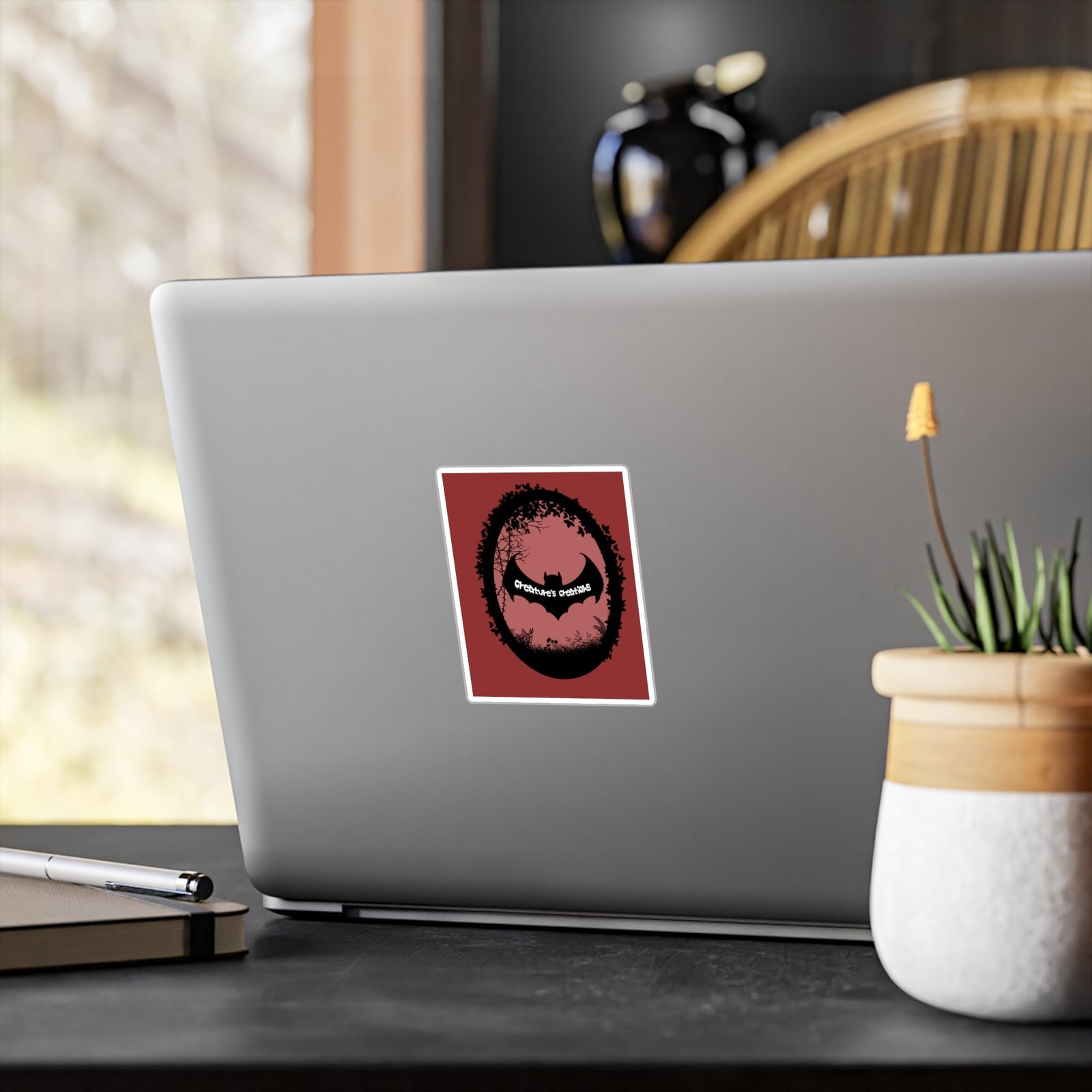 Bat Logo Vinyl Decal | Creature's Creations Alt Sticker