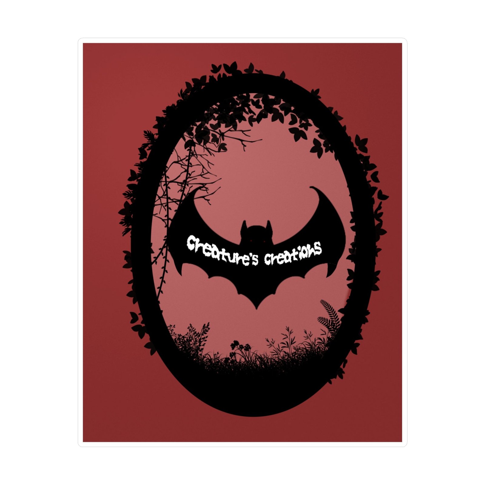 Bat Logo Vinyl Decal | Creature's Creations Alt Sticker