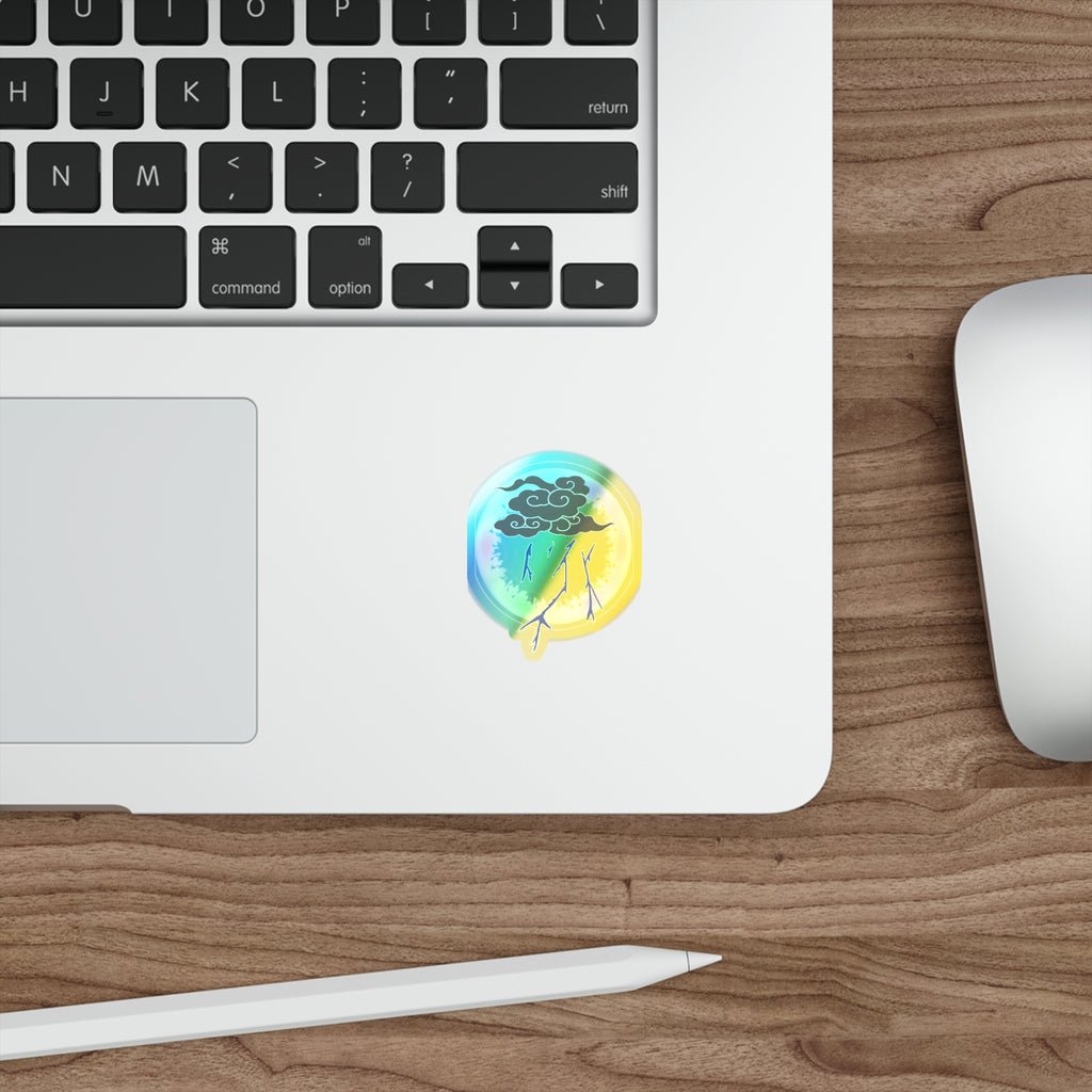 Rainbow Storm Cloud Holographic Sticker | Loyalty Decal
