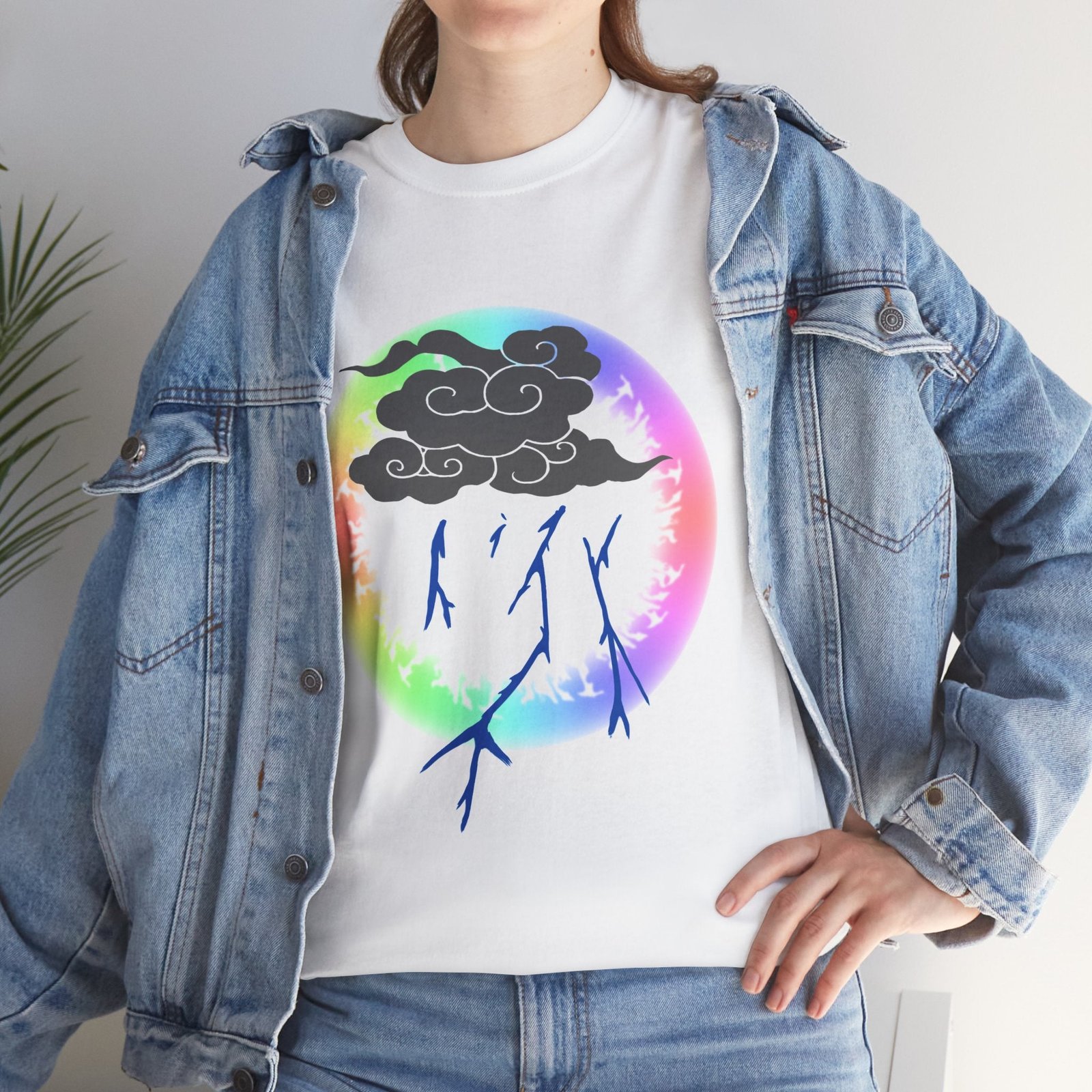 Rainboom Storm Cloud Unisex Tee | Alt Gothic Creature Graphic Tee