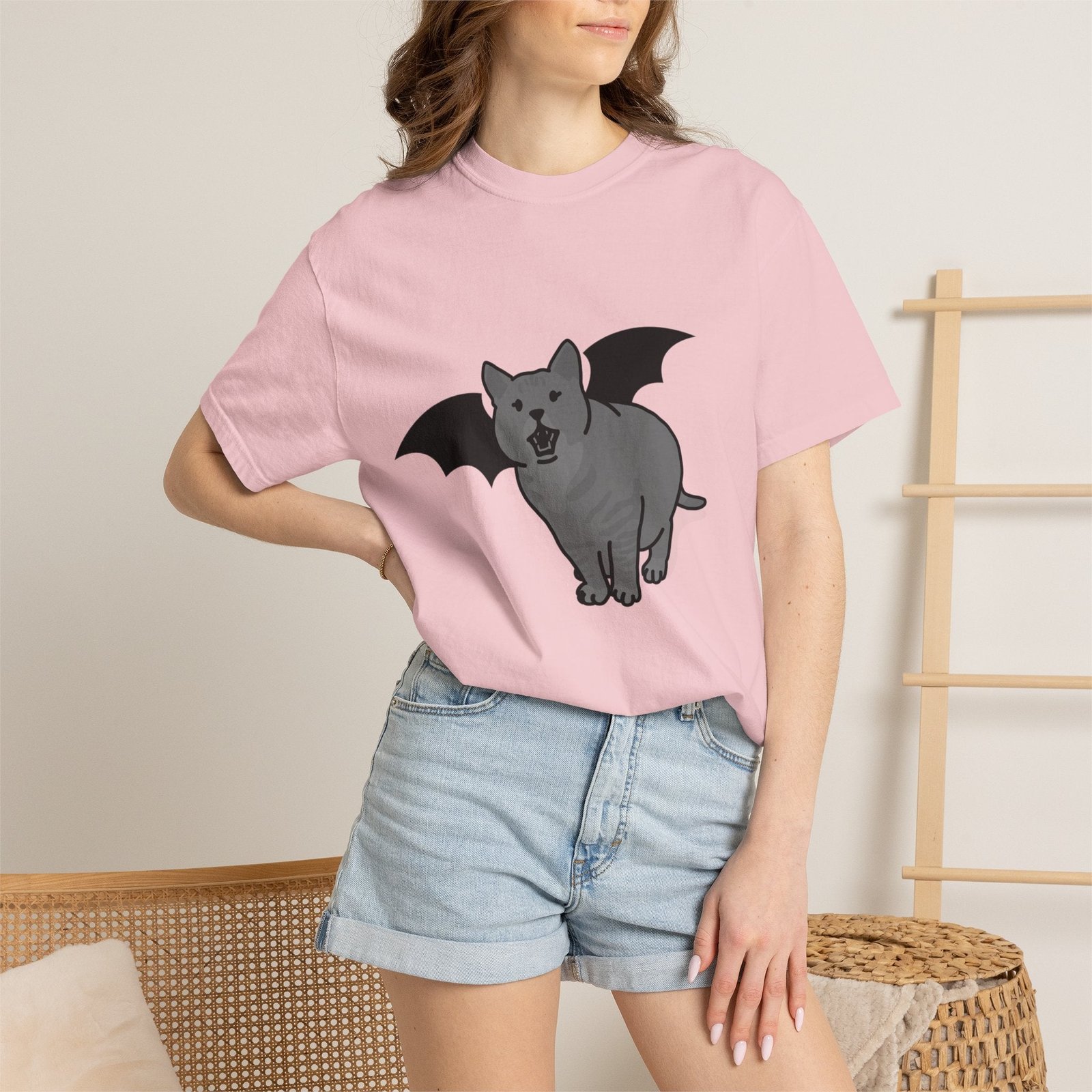 Bat Cat Unisex Tee | Gothic Alt Creature Graphic Tee