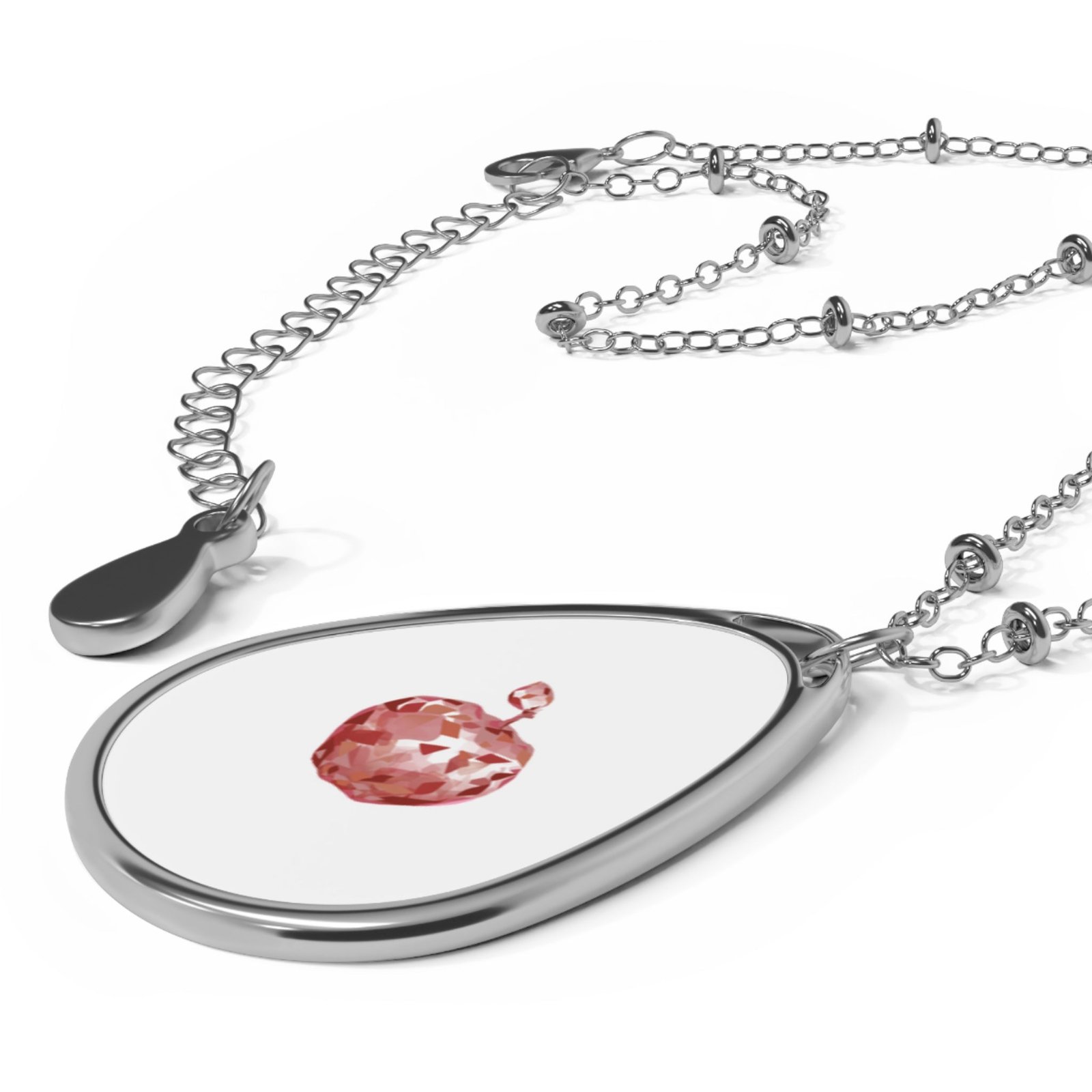 Crystal Apple Oval Necklace| Alt Creature Jewelry