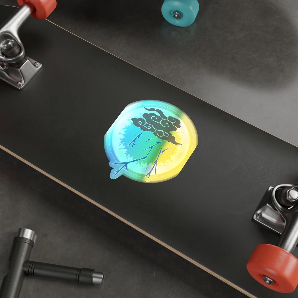 Rainbow Storm Cloud Holographic Sticker | Loyalty Decal