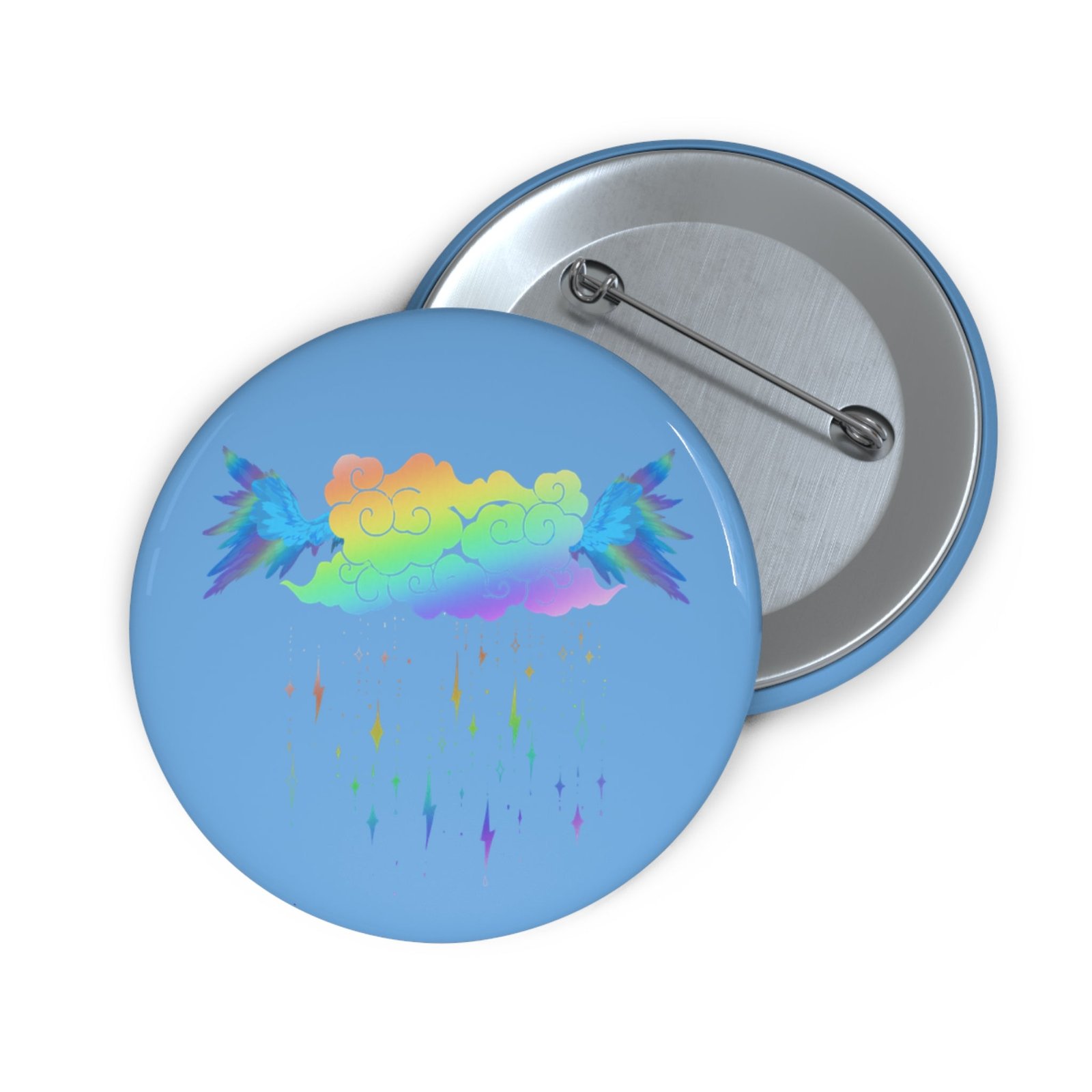 Rainboom Storm Cloud Button Pin | Fanart Accessory