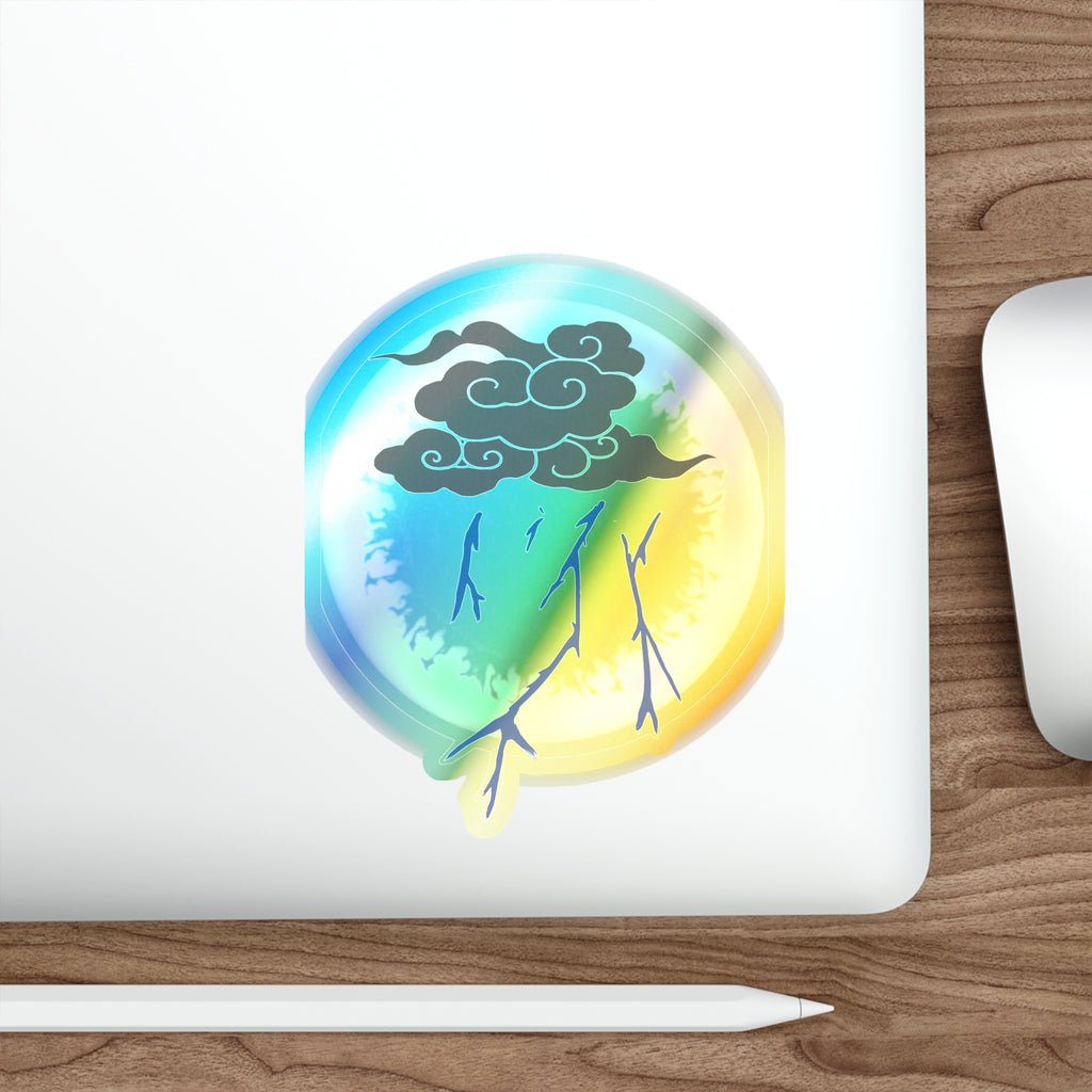 Rainbow Storm Cloud Holographic Sticker | Loyalty Decal
