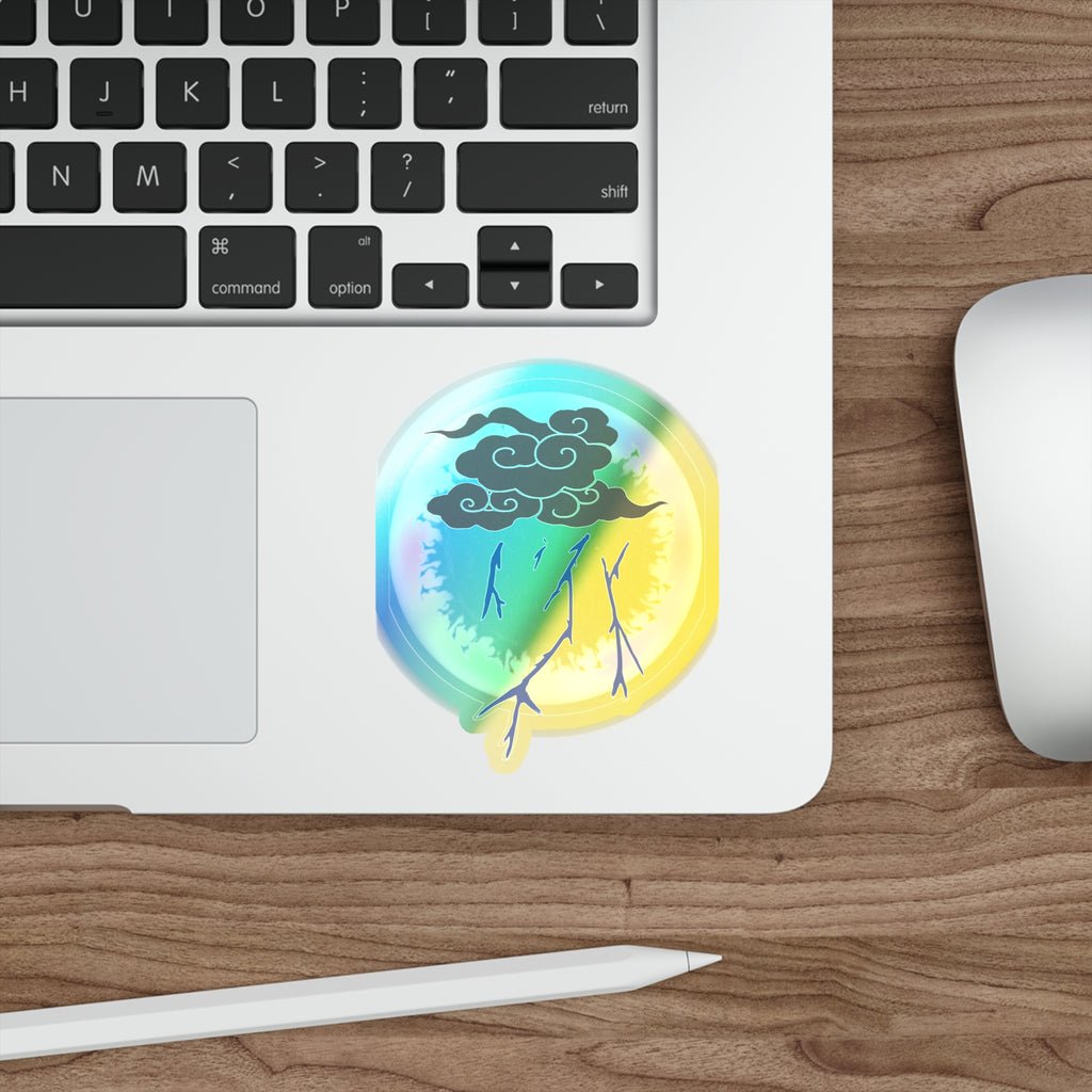 Rainbow Storm Cloud Holographic Sticker | Loyalty Decal
