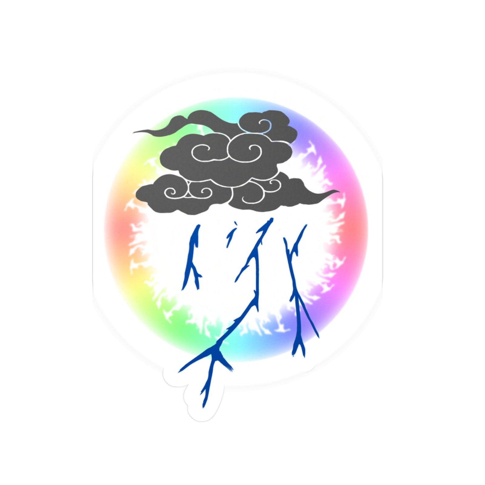 Storm Cloud Rainbow Vinyl Sticker | Loyalty Decal
