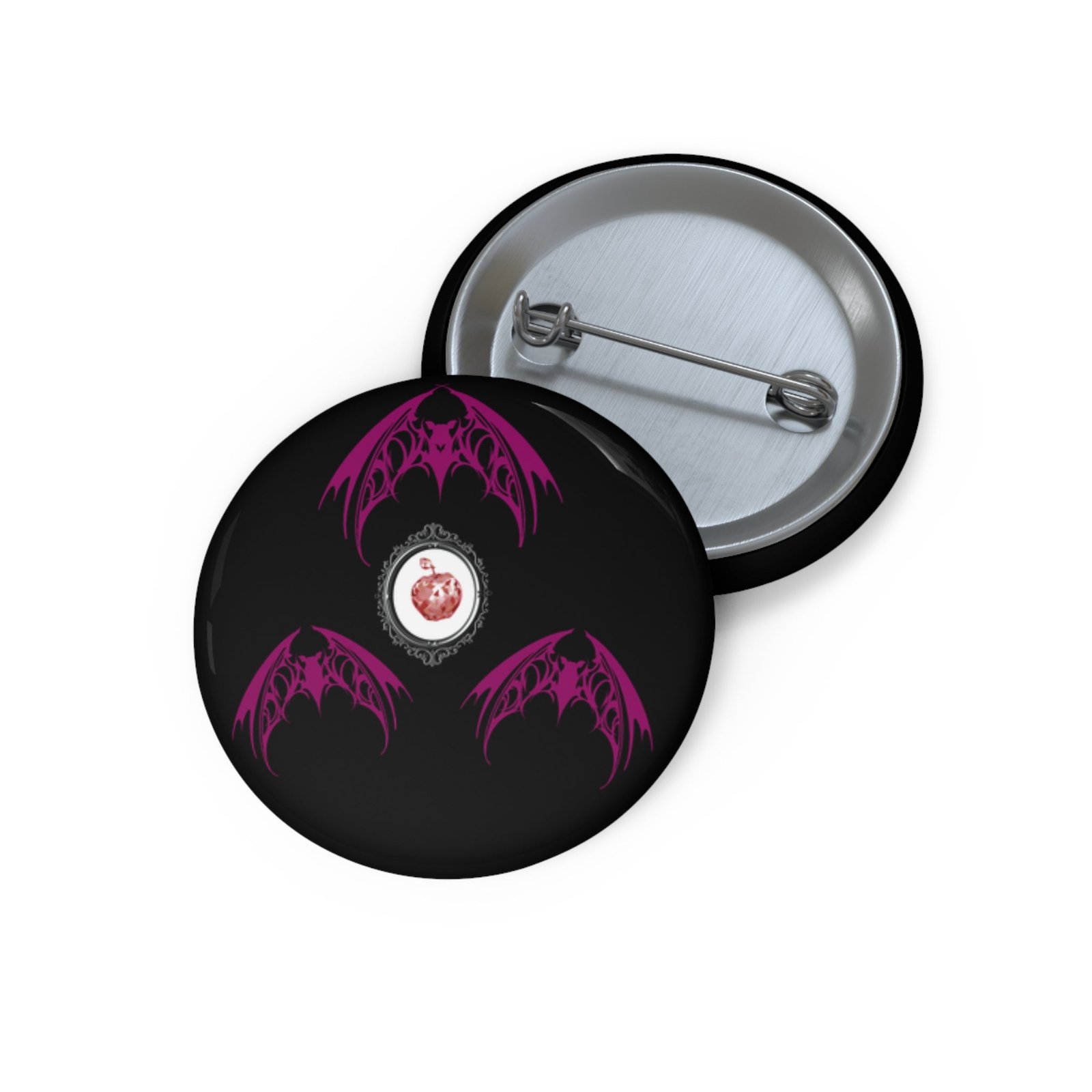 Fruit Bat Button Pin | Alt Emo Creature Bats! Fanart Accessory